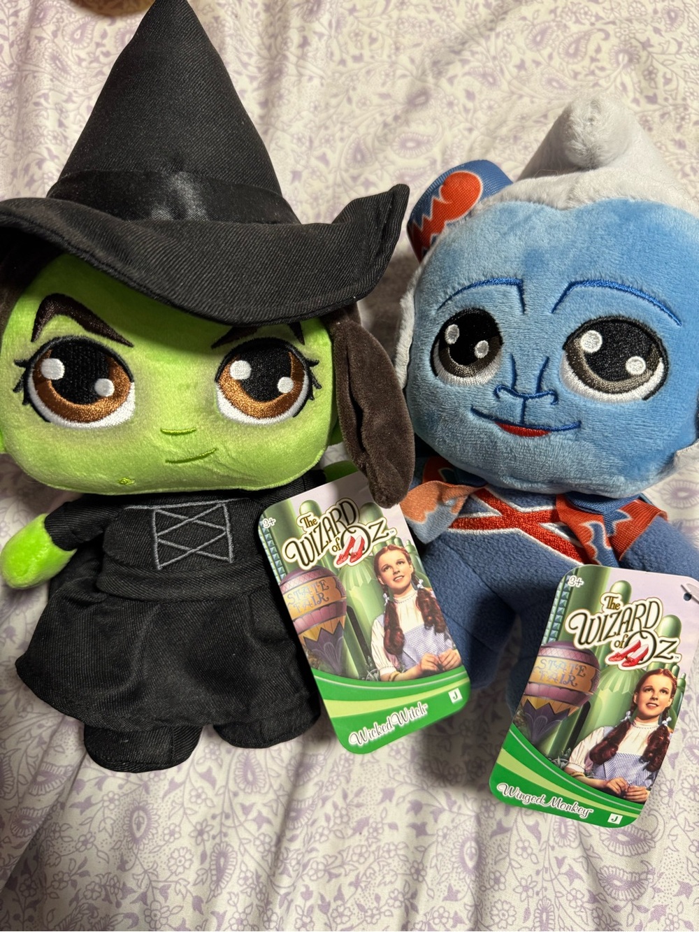Wizard of Oz Plush Witch and Tin Man Set - Green & Blue